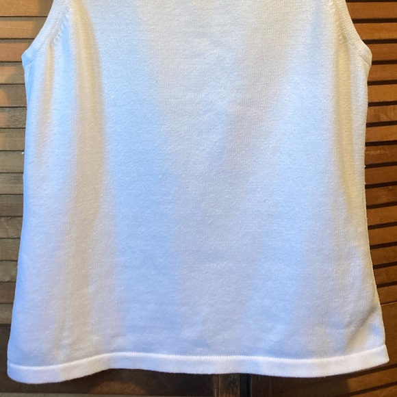 Tian Collection White Knit Sleeveless Shell - Picture 8 of 12
